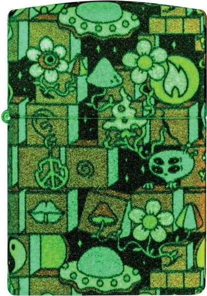 Zippo Abstract Lighter - Glow In The Dark Finish Collectible Gift Boxed For Collectors by Zippo