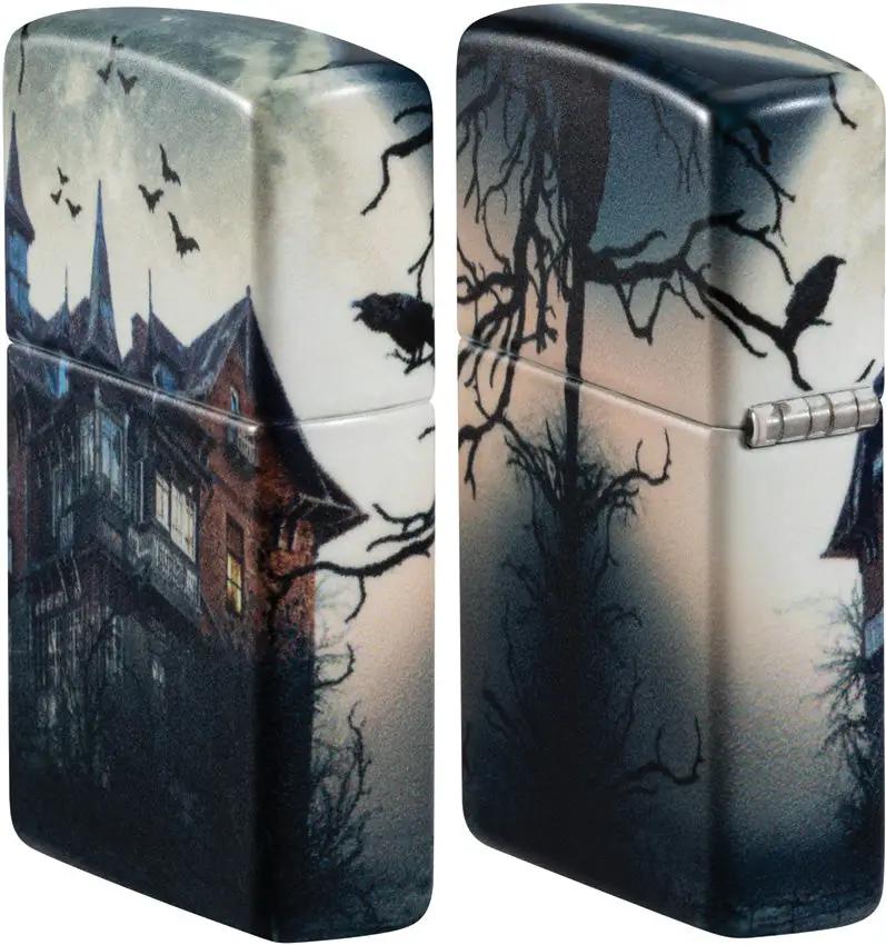 Zippo Horror House Lighter - Glow In The Dark Finish 540 Color Process, Boxed For Gifting by Zippo