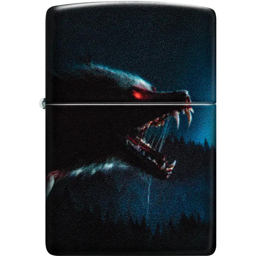 Zippo Horror Wolf Lighter - Premium Gothic Collectible Featuring Bold Cinematic Horror Artwork by Zippo