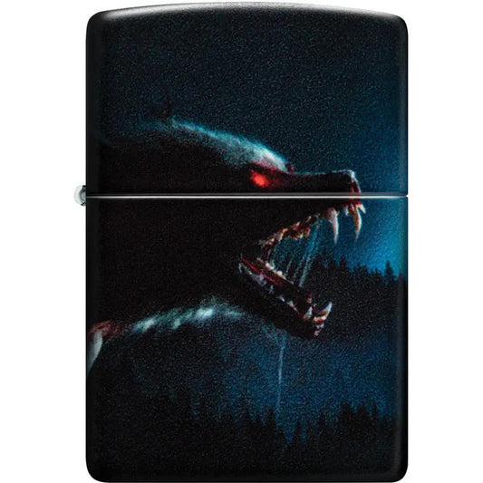 Zippo Horror Wolf Lighter - Premium Gothic Collectible Featuring Bold Cinematic Horror Artwork by Zippo