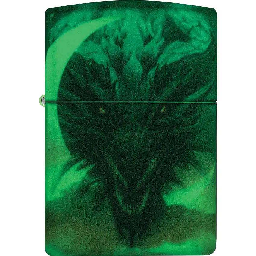 Zippo Dragon Design Lighter Featuring Glow in the Dark Finish for Collectors and Dragon Lovers by Zippo