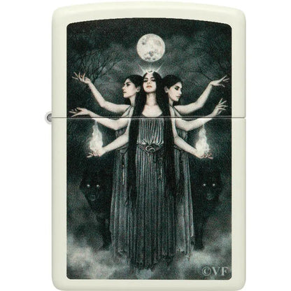 Zippo Victoria Frances Lighter - Glow In The Dark Finish For Collectors And Gothic Art Fans by Zippo