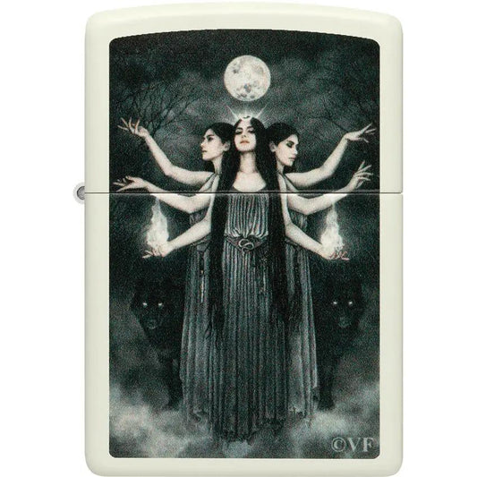 Zippo Victoria Frances Lighter - Glow In The Dark Finish For Collectors And Gothic Art Fans by Zippo