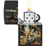 Zippo Linda Picken Wolf Lighter - Black Matte Finish Boxed Gift For Collectors And Fans by Zippo