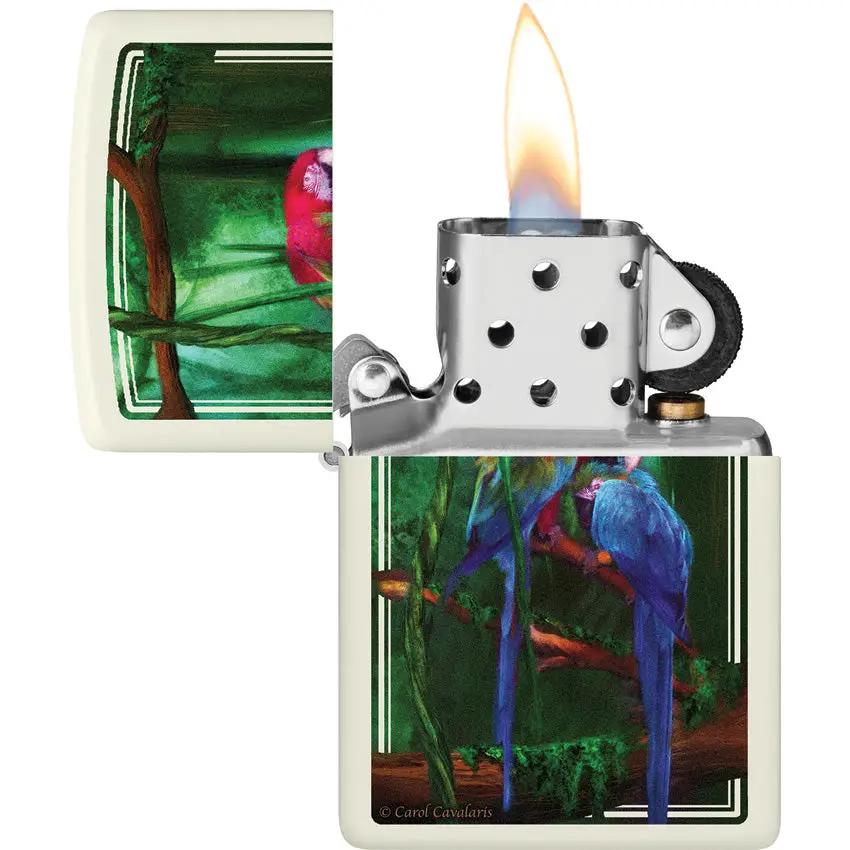 Zippo Carol Cavalaris Bird Lighter - Glow In The Dark Boxed Collectible For Bird Lovers by Zippo
