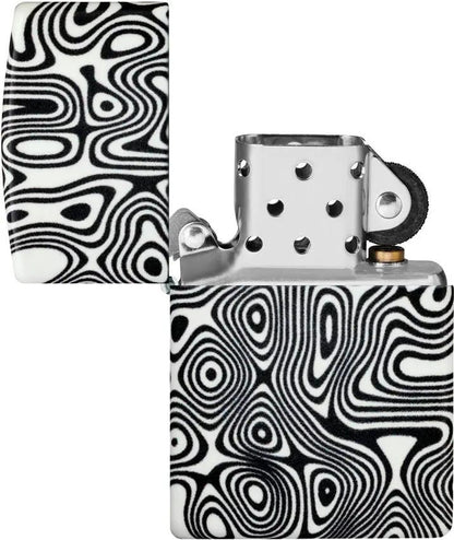 Zippo Glowing Swirls Lighter - Glow In The Dark Swirl Finish With Boxed Gift For Collectors And Outdoor Enthusiasts by Zippo