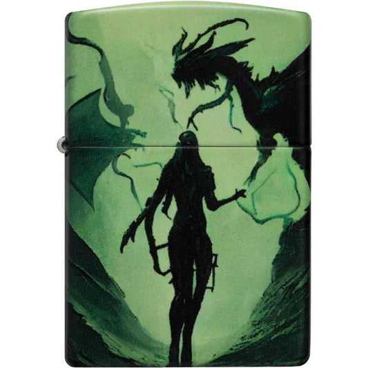 Zippo Glowing Dragon Lighter 46130 - Glow In The Dark Dragon Design For Collectors And Gift Seekers by Zippo