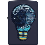 Zippo Toxic Waves Lighter - Collectors Navy Matte Finish With Bold Wave Motif Exclusive Collectors Item by Zippo