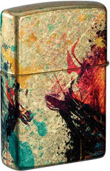 Zippo Painted Tiger Lighter 46145 - Brass Construction With 540 Fusion Process Premium Boxed Gift For Collectors by Zippo