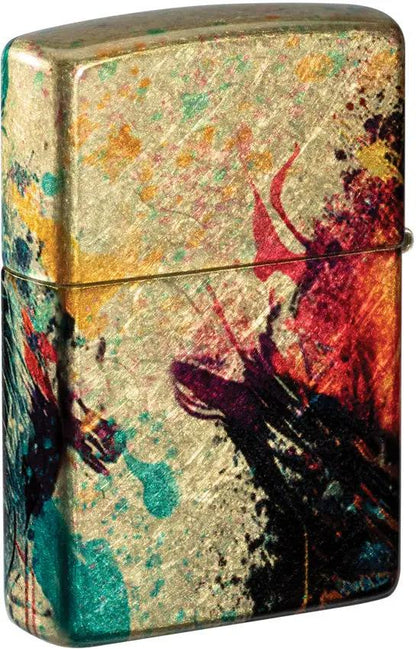 Zippo Painted Tiger Lighter 46145 - Brass Construction With 540 Fusion Process Premium Boxed Gift For Collectors by Zippo