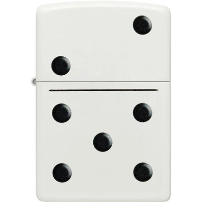 Zippo Domino Lighter 46159 - Matte White Finish, Ultra-Compact Pocket Size, Gift-Ready for Everyday Use by Zippo