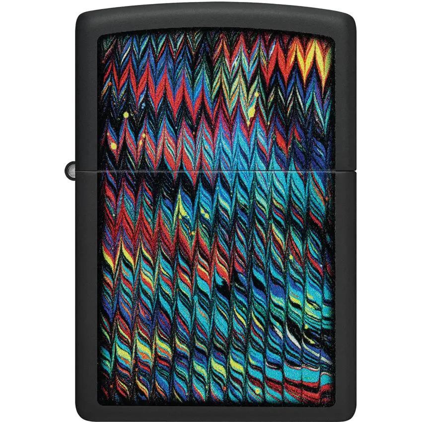 Zippo Paint Pour Lighter 46169 - Black Matte Finish, Boxed Gift For Artists And Crafters by Zippo