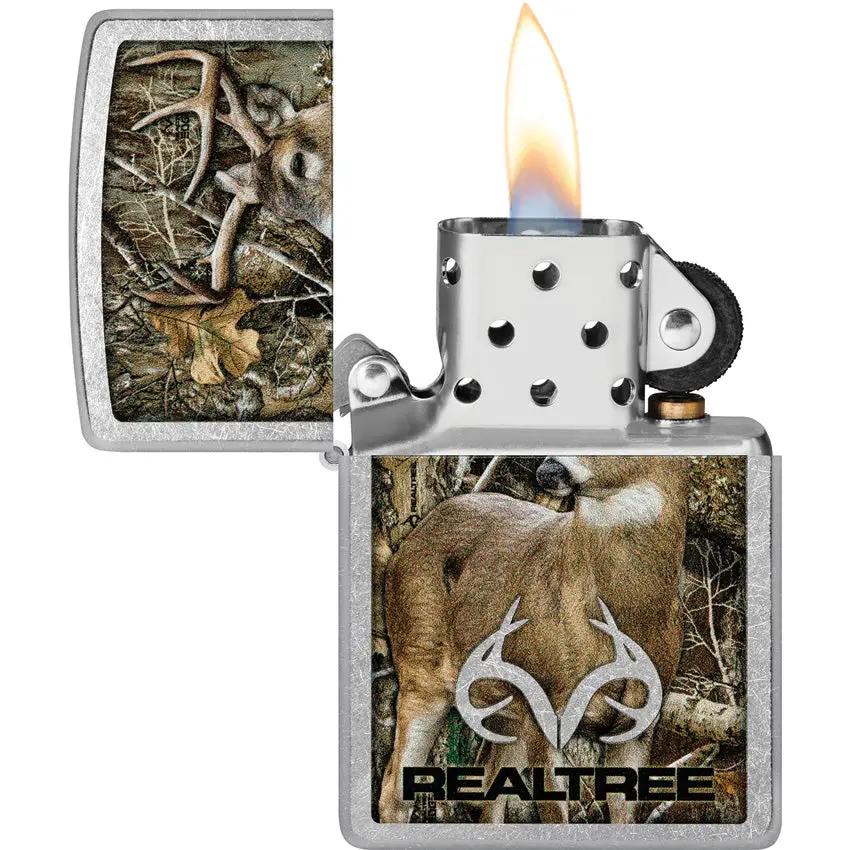Zippo Realtree Edge Windproof Lighter - Outdoor Camouflage Lighter With Street Chrome Finish by Zippo