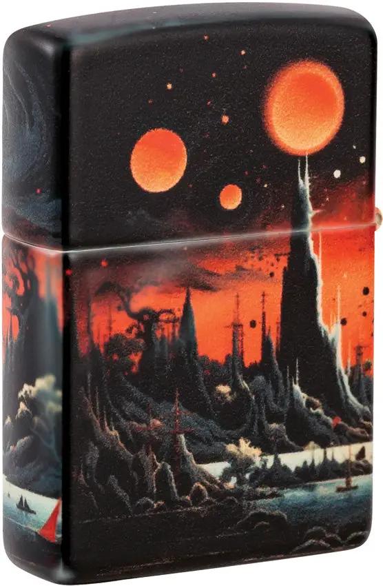Zippo Galactic Landscape Lighter 46254 - Space Themed Design With Boxed Gift Ready For Collectors by Zippo