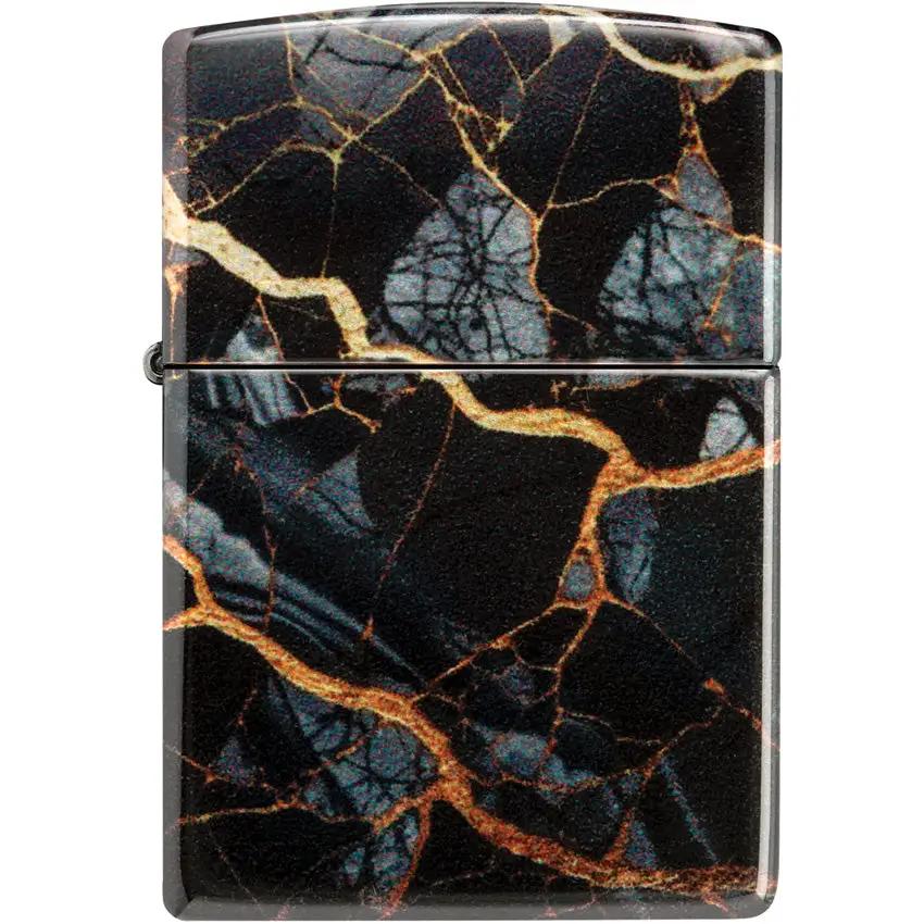Zippo Fusion Marble Lighter - Compact Pocket Friendly Everyday Carry Marble Design For Collectors by Zippo
