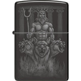 Zippo Greek Dogs Lighter 46264 - High Polish Black Ice Finish Gift Boxed for Fraternity Members by Zippo