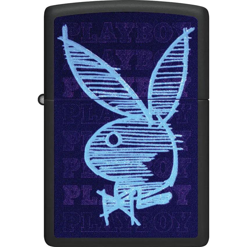 Zippo Playboy Lighter 46272 Matte Black - Black Light Sensitive Surface For Collectors And Lighter Enthusiasts by Zippo