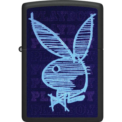Zippo Playboy Lighter 46272 Matte Black - Black Light Sensitive Surface For Collectors And Lighter Enthusiasts by Zippo