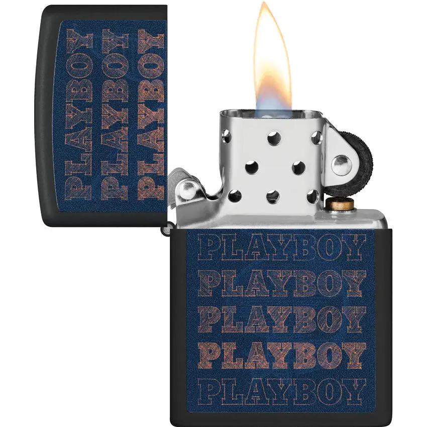 Zippo Playboy Lighter 46272 Matte Black - Black Light Sensitive Surface For Collectors And Lighter Enthusiasts by Zippo