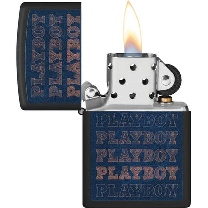 Zippo Playboy Lighter 46272 Matte Black - Black Light Sensitive Surface For Collectors And Lighter Enthusiasts by Zippo
