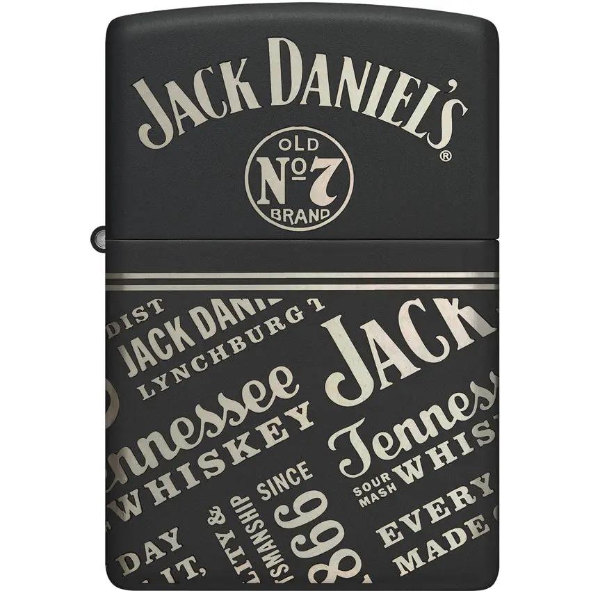 Zippo Jack Daniels Lighter 46279 - Black Matte Premium Laser 360 Design For Collectors by Zippo