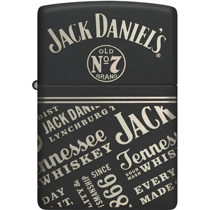 Zippo Jack Daniels Lighter 46279 - Black Matte Premium Laser 360 Design For Collectors by Zippo