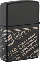 Zippo Jack Daniels Lighter 46279 - Black Matte Premium Laser 360 Design For Collectors by Zippo