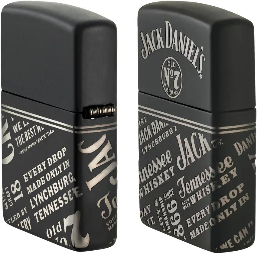 Zippo Jack Daniels Lighter 46279 - Black Matte Premium Laser 360 Design For Collectors by Zippo