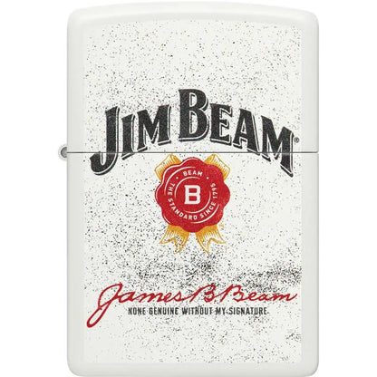 Zippo Jim Beam Rosette Lighter - White Matte Finish Official Licensed Collectors Edition Gift Boxed by Zippo
