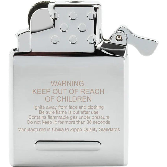 Zippo Yellow Flame Butane Insert 65800 For Classic Zippo Lighters - High Heat Up To 1400F Refillable Chrome Finish by Zippo