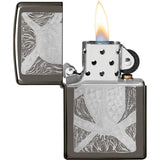 Zippo Lighter John Smith Gumbula Design 49612 - Black Ice Finish For Collectors And Gift by Zippo
