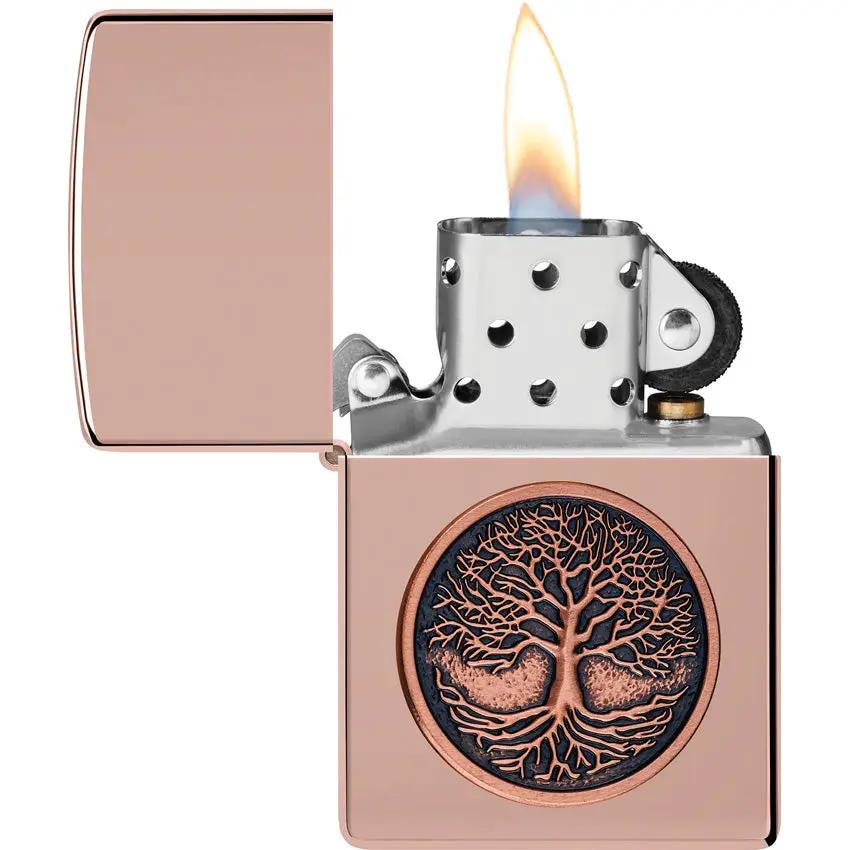 Zippo Tree Of Life Lighter - High Polish Rose Finish Gift Boxed For Collectors And Enthusiasts by Zippo