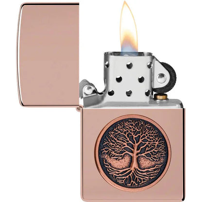Zippo Tree Of Life Lighter - High Polish Rose Finish Gift Boxed For Collectors And Enthusiasts by Zippo