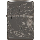Zippo Armor Lighter - Wicca Design Black Ice Finish Durable Collectible Gift For Occult Practitioners by Zippo