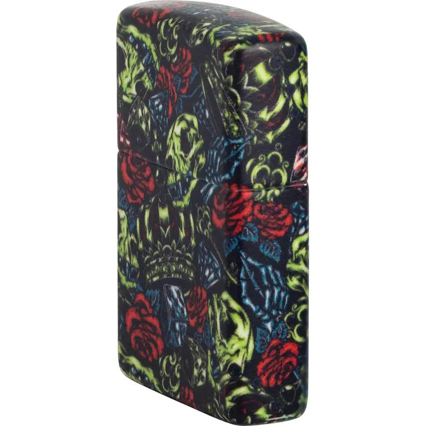 Zippo Skull Crown Design Lighter - Premium 540 Color Wrap Finish For Collectors And Gift Buyers by Zippo