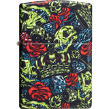 Zippo Skull Crown Design Lighter - Premium 540 Color Wrap Finish For Collectors And Gift Buyers by Zippo