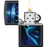 Zippo Lighter Loch Ness Black Light Design - UV Reactive Scene Revealed Under Ultraviolet Light by Zippo