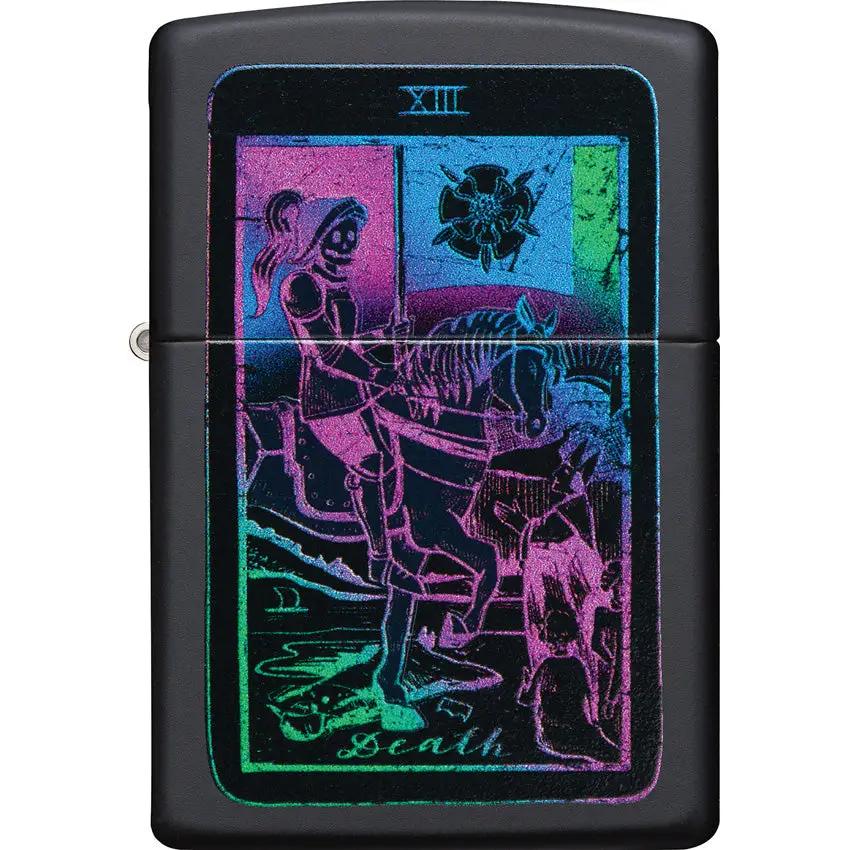 Zippo Black Light Tarot Card - UV Reactive Hidden Scene for Collectors and Tarot Fans by Zippo