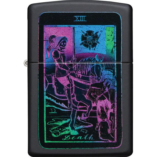 Zippo Black Light Tarot Card - UV Reactive Hidden Scene for Collectors and Tarot Fans by Zippo