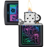 Zippo Black Light Tarot Card - UV Reactive Hidden Scene for Collectors and Tarot Fans by Zippo