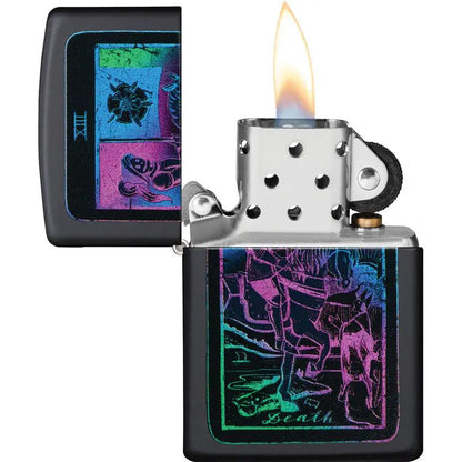 Zippo Black Light Tarot Card - UV Reactive Hidden Scene for Collectors and Tarot Fans by Zippo