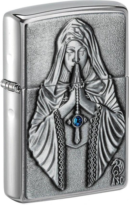 Zippo Praying Woman Emblem 49756 by Zippo