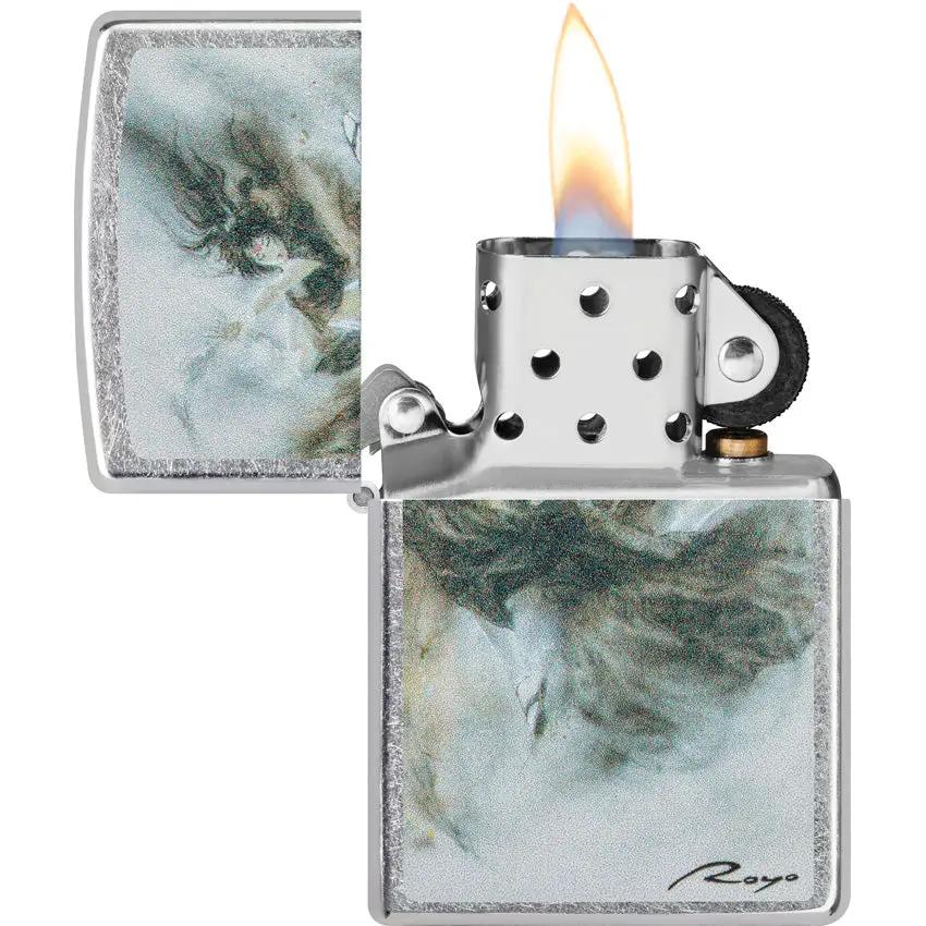 Zippo Luis Royo Design Lighter Street Chrome Finish - Collectible Art Gift for Dark Fantasy Fans by Zippo