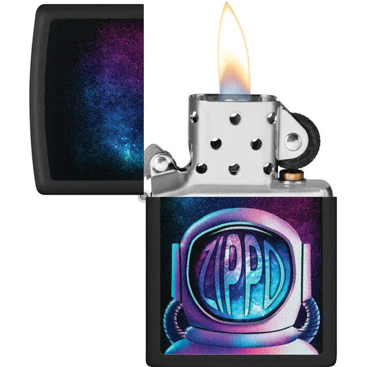 Zippo Astronaut Lighter - Black Matte Finish, Limited Edition Gift For Space Fans And Collectors by Zippo