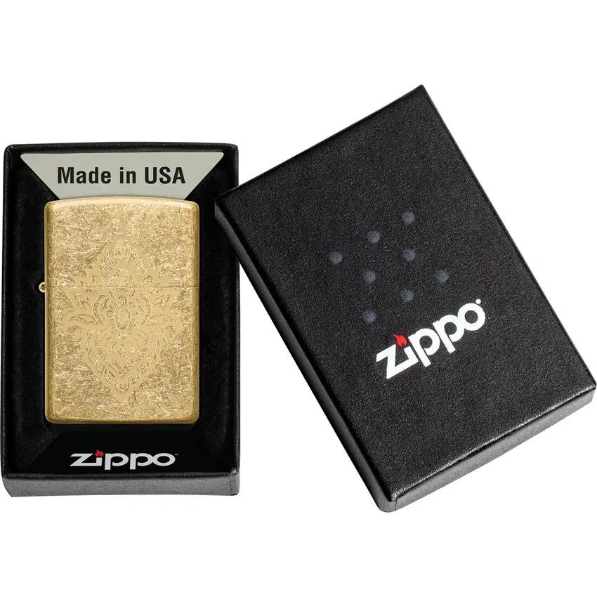 Zippo Henna Tattoo Design Lighter - Premium Brass Boxed Gift For Style Conscious Smokers And Collectors by Zippo