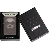 Zippo Screaming Monster Lighter - Black Ice Finish Windproof Design Boxed Gift For Rock Fans by Zippo