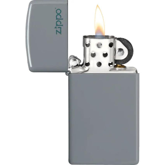 Zippo Slim Lighter Gray Flat Finish Premium Pocket Lighter For Collectors And Everyday Carry by Zippo