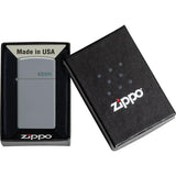 Zippo Slim Lighter Gray Flat Finish Premium Pocket Lighter For Collectors And Everyday Carry by Zippo
