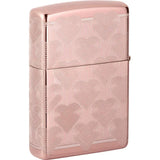 Zippo Rose Gold Heart Design Lighter - High Polish Finish Ideal Gift for Her Collectors Boxed Edition by Zippo