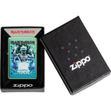 Zippo Iron Maiden Lighter - High Polish Teal Finish Licensed Memorabilia Collector's Item by Zippo